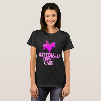 Sparkly unicorn glitter pegasus don't care T-Shirt