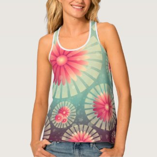 Sparkly Water Medallions Racerback Tank Top