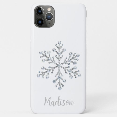 Sparkly White Monogram iPhone Case