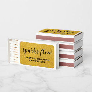 Sparks Flew Gold Glitter Look Matchboxes