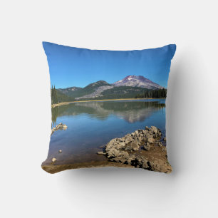 Sparks Lake, Bend, Oregon Throw Pillow