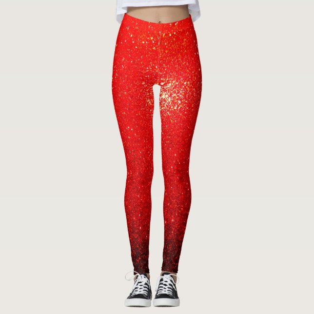 Sparks Of Red Leggings (Front)
