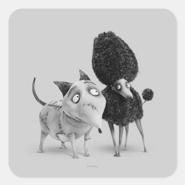 Sparky and Persephone Square Sticker (Front)