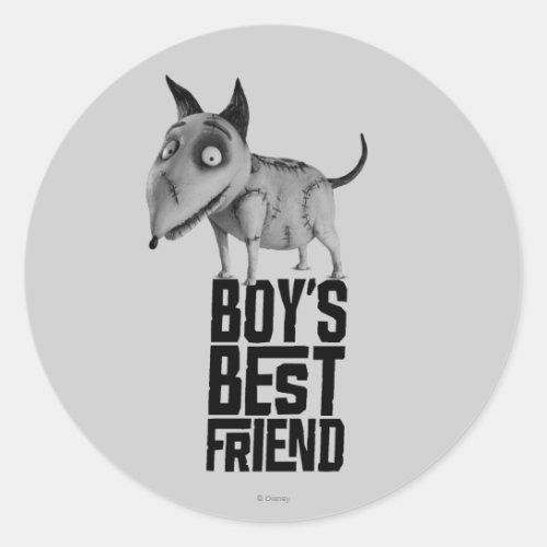 Sparky Boys Best Friend Classic Round Sticker