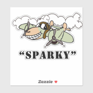 "Sparky" Cartoon P-38 Exclusive Design Sticker