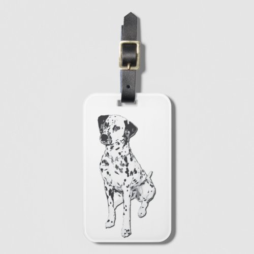 Sparky Dalmatian Dog Luggage Tag