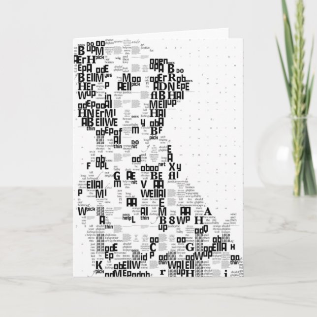 Sparky Dalmatian Letter Mosaic Card (Front)
