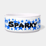 Sparky Dog Bowl<br><div class="desc">Sparky Dog Bowl, with blue stars background</div>