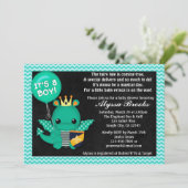 Sparky Dragon Baby Shower Invitations Boys #197 (Standing Front)