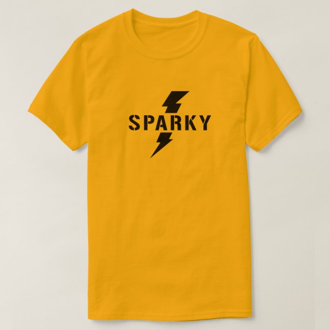 Sparky Electrician T-Shirt (Design Front)
