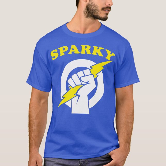 Sparky funny Electrician Sparky T-Shirt (Front)