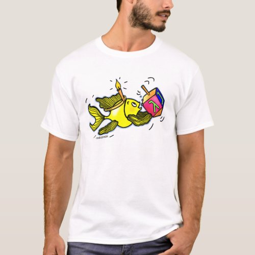 Sparky Hanuka Fish _ Comic Cure Drawing Gift T_Shirt