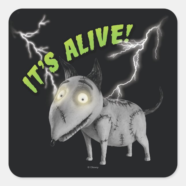 Sparky: It's Alive Square Sticker (Front)