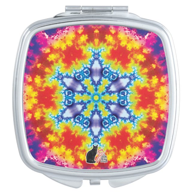 Sparky Kaleidoscope Compact Mirror (Front)
