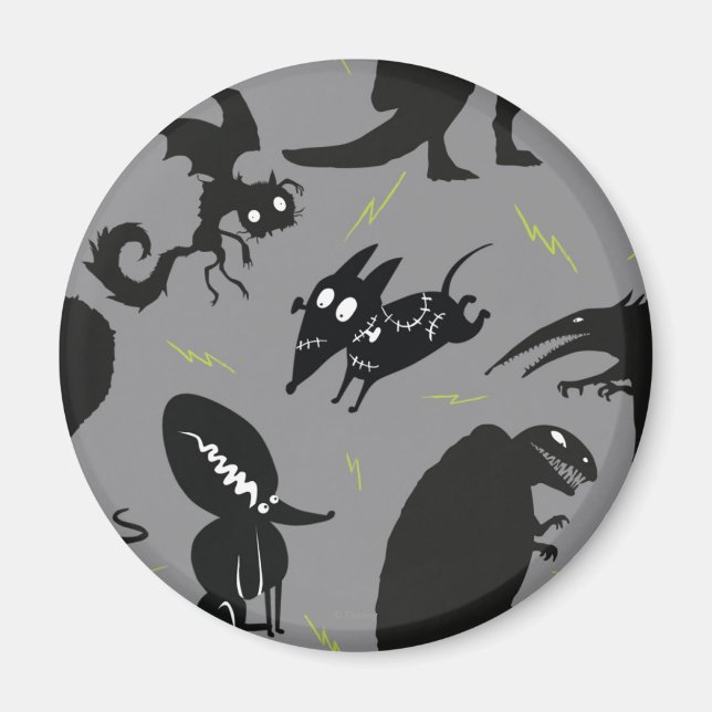 Sparky Running Silhouette Magnet (Front)