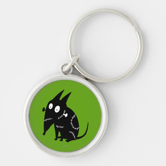 Sparky Sitting Silhouette Keychain (Front)