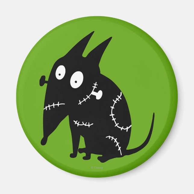 Sparky Sitting Silhouette Magnet (Front)