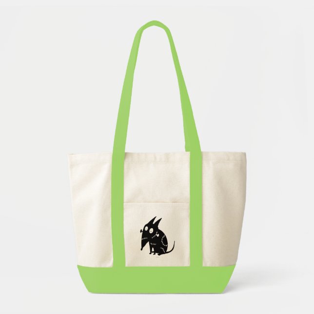 Sparky Sitting Silhouette Tote Bag (Front)
