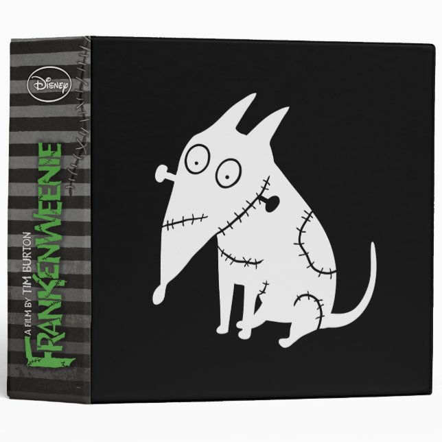 Sparky Sitting White 3 Ring Binder (Front/Spine)