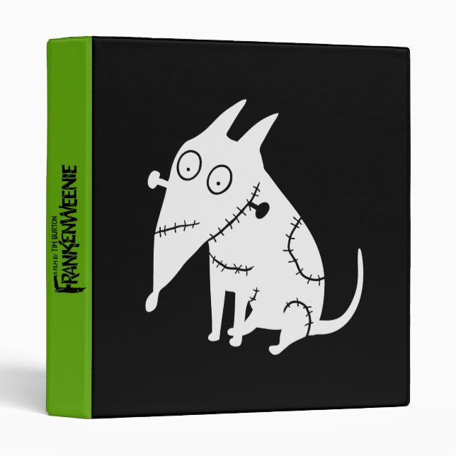 Sparky Sitting White 3 Ring Binder (Front/Spine)