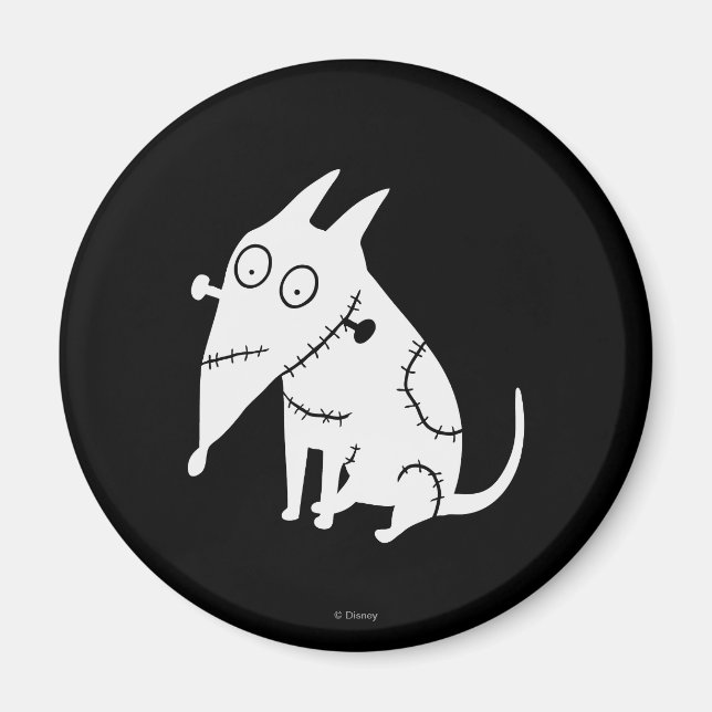 Sparky Sitting White Magnet (Front)