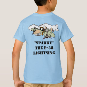 Sparky, the P-38 Lightning Cartoon T-Shirt