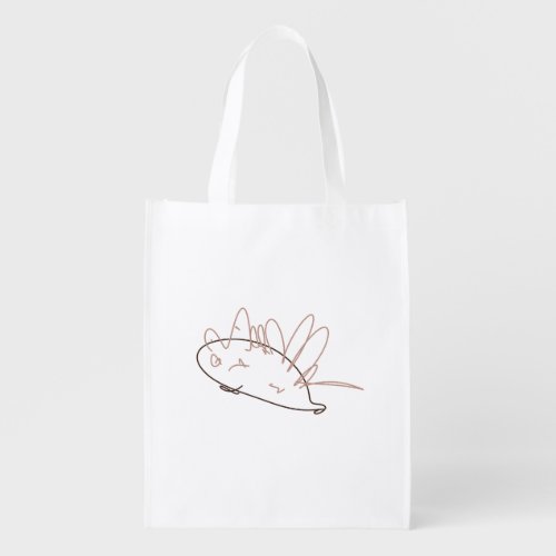 Sparky the Scruffy Hedgehog - Hand Drawn Kid's Grocery Bag