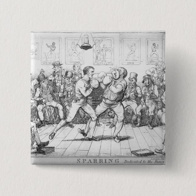 Sparring, 1817 pinback button (Front)