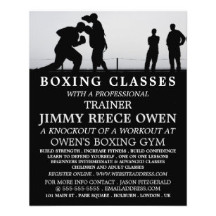 Sparring Match, Boxing Class Advert Flyer