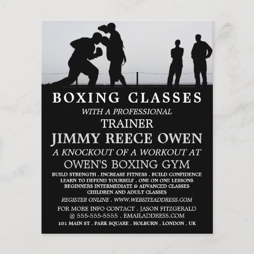 Sparring Match Boxing Class Advert Flyer