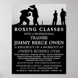 Sparring Match, Boxing Class Advert Poster