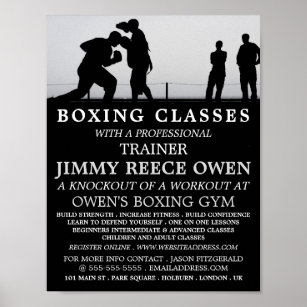 Sparring Match, Boxing Class Advert Poster