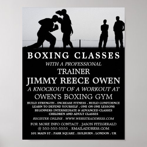 Sparring Match Boxing Class Advert Poster