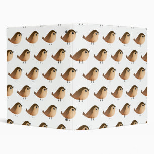 Sparrow Bird Cartoon 3 Ring Binder