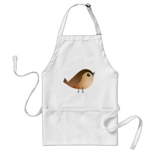 Sparrow Bird Cartoon  Adult Apron