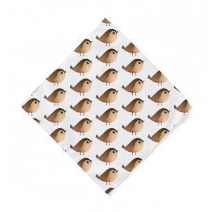Sparrow Bird Cartoon Bandana