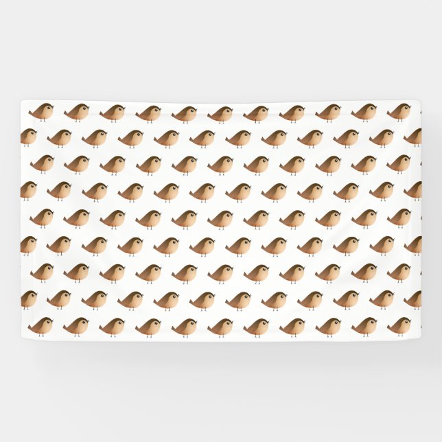 Sparrow Bird Cartoon  Banner (Horizontal)