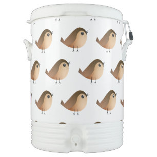 Sparrow Bird Cartoon Beverage Cooler
