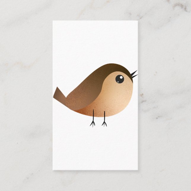 Sparrow Bird Cartoon  Business Card (Front)
