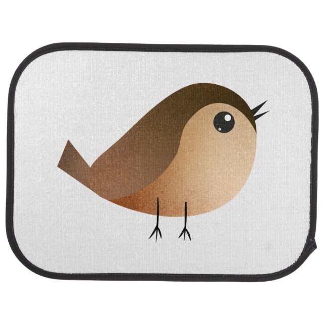Sparrow Bird Cartoon  Car Floor Mat (Rear)
