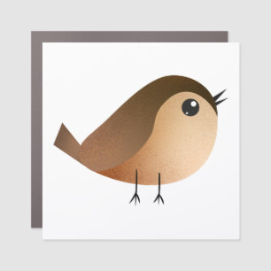 Sparrow Bird Cartoon  Car Magnet