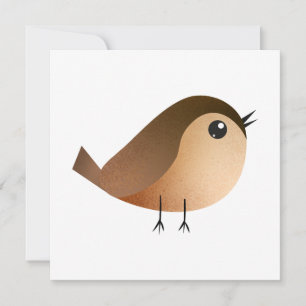Sparrow Bird Cartoon   Card