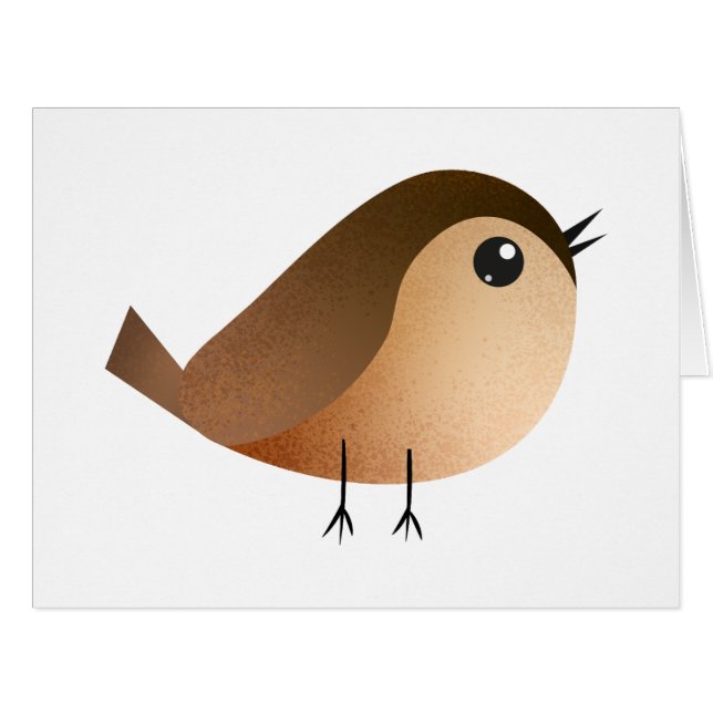 Sparrow Bird Cartoon  Cards (Front Horizontal)