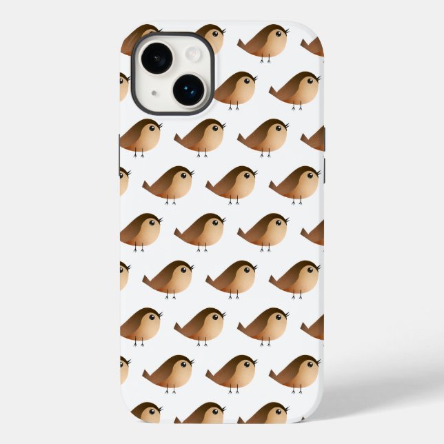 Sparrow Bird Cartoon Case-Mate iPhone Case (Back)