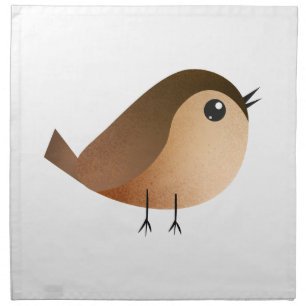 Sparrow Bird Cartoon Cloth Napkin