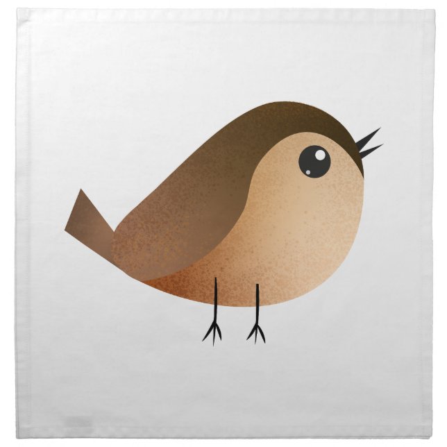 Sparrow Bird Cartoon  Cloth Napkin (Front)