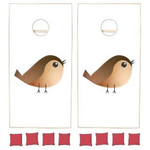 Sparrow Bird Cartoon Cornhole Set