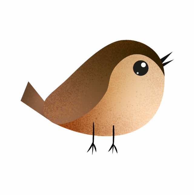 Sparrow Bird Cartoon   Cutout (Front)