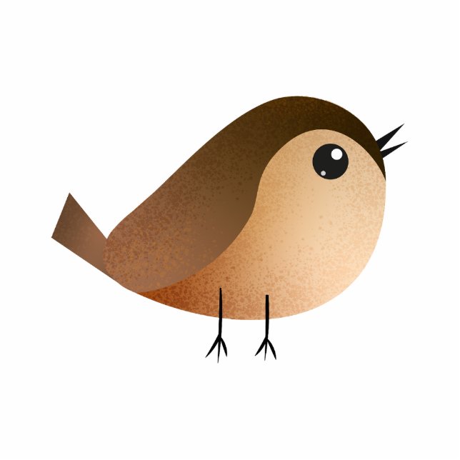 Sparrow Bird Cartoon  Cutout (Front)