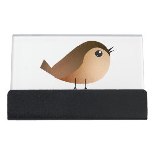 Sparrow Bird Cartoon Desk Business Card Holder